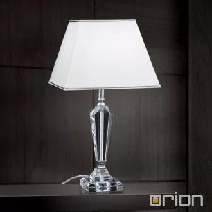 VERONIQUE - Asztali lámpa; 1xE27; króm, fehér ernyő - ORI-LA 4-1201 chrom